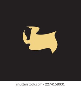 el logotipo de caballo se crea con líneas que forman un caballo estilizado de color dorado.