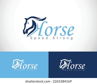horse logo creative run speed sign symbol letter h