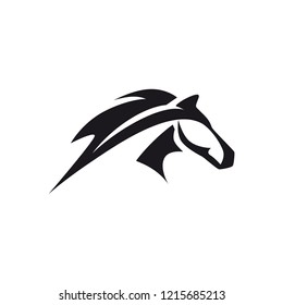 Equestrian Head Horse Logo Silhouette Vector Stock Vector (Royalty Free ...