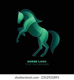 HORSE LOGO DESIGN FOR ANIMAL WEALTH RELATED COMPANY OR ORGANIGATION, USING GRADIANT COLOR AND UNIQUE DESIGN