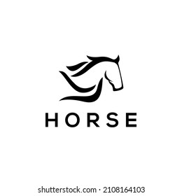 Horse Logo Design Concept Isolated in White Background