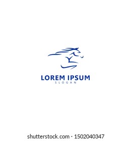 Horse logo design concept template
