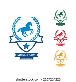 Horse logo design. Elegant and luxury horse logo concept. Vector logo template