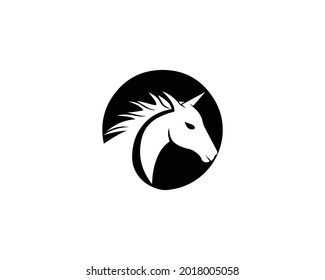 Horse logo design and horse head template vector.