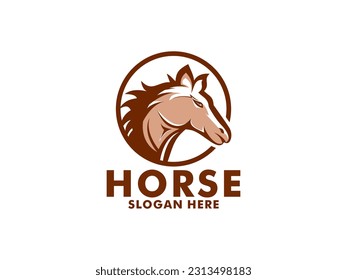horse logo design, head horse logo vector template