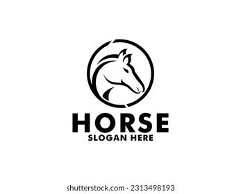 horse logo design, head horse logo vector template