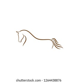Horse logo design illustration, Horse silhouette vector, Horse vector inspiration, Vector of a horse on white background.