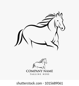 Horse logo design illustration, Horse vector collection, Horse logo design inspiration