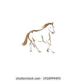 Continuous One Line Drawing Horse Logo Stock Vector (Royalty Free ...