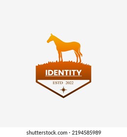 horse logo design. luxury horse logo. Horse silhouette logo for business. vintage logo design. Horse vintage design.
