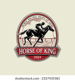 Horse Logo Design. Horse Race Logo Illustration Vector