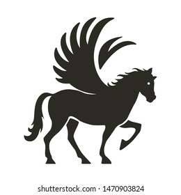 horse logo design silhouette vector