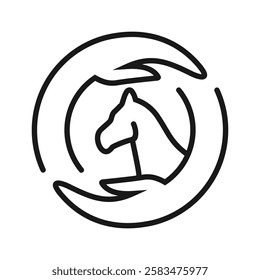 Horse logo design, silhouette, vector, line, professional design of horse logo, vector, logo, design, animal, horse, illustration, graphic, sport, symbol, farm, isolated, race, silhouette, wild, sign,