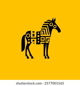 Horse logo design simple and elegant