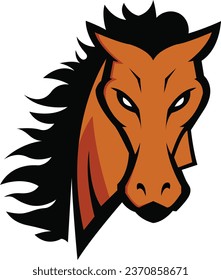 horse Logo design, horse sport logo vector , horse head illustration vector drawing, Mascot Brave horse Logo design any kind of graphic work, using the concept of a horse's head, Esport game logo icon