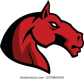horse Logo design, horse sport logo vector , horse head illustration vector drawing, Mascot Brave horse Logo design any kind of graphic work, using the concept of a horse's head, Esport game logo icon