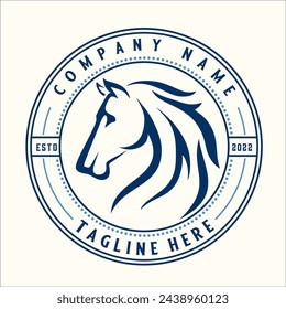 horse logo. Design of a stallion's head, as a sign of a horse race or stable