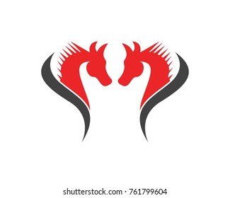 Horse logo design template