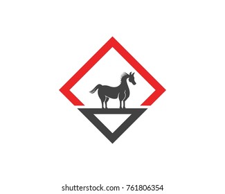 Horse logo design template