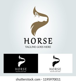 horse logo design template, Vector illustration