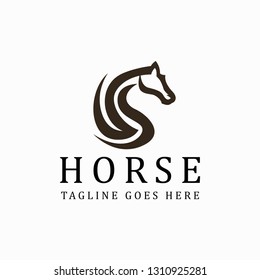 Horse logo design template. Vector illustration