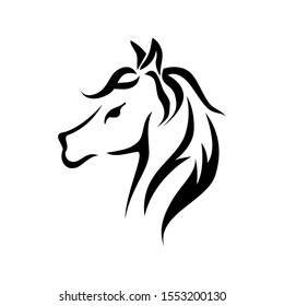 Horse logo design template vector illustration