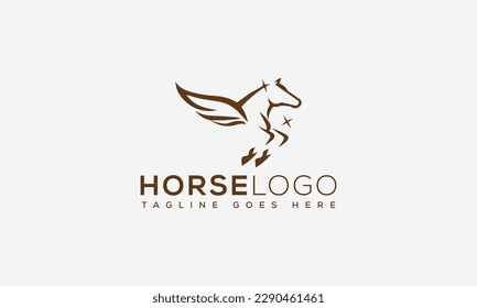 Horse Logo Design Template Vector Graphic Branding Element.