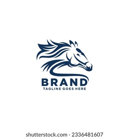 Horse logo design template vector