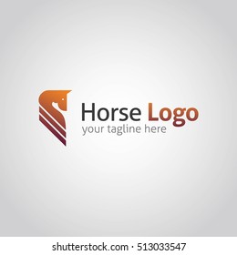 Horse logo design template. Vector illustration