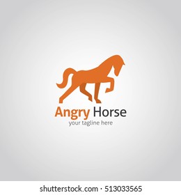 Horse logo design template. Vector illustration