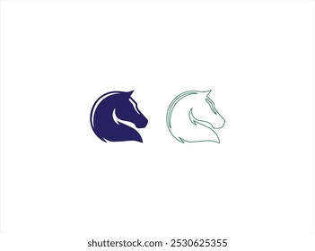 HORSE LOGO design ,vector , icon, illustration and isolate template .