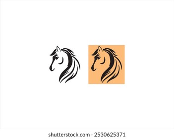 HORSE LOGO design ,vector , icon, illustration and isolate template .