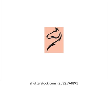 HORSE logo design , vector icon and illustration .