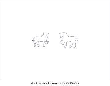 HORSE logo design , vector ,icon, line art and illustration.