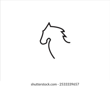 HORSE logo design , vector ,icon, line art and illustration.