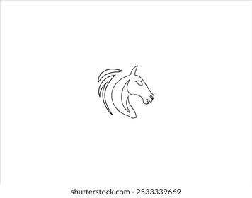 HORSE logo design , vector ,icon, line art and illustration.