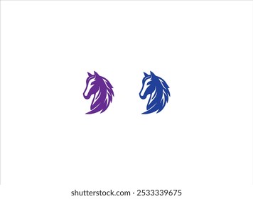 HORSE logo design , vector ,icon, line art and illustration.