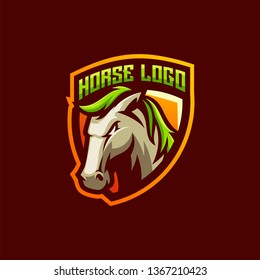horse logo design vector illustration template