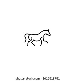 Horse logo design vector illustration. Line art horse logo design.