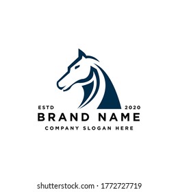ilustración vectorial de diseño de logotipo de caballo