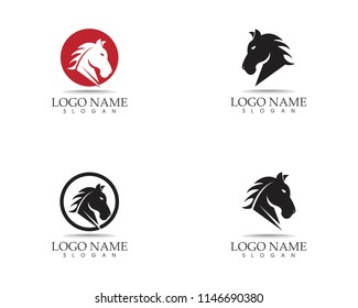 Horse logo design vector template