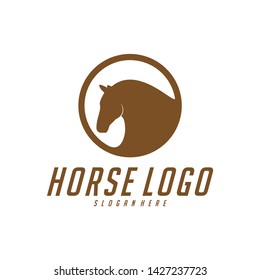 Horse logo design vector template. Vector Horse silhouette. Icon Symbol