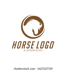 Horse logo design vector template. Vector Horse silhouette. Icon Symbol