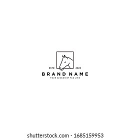 horse logo design vector template