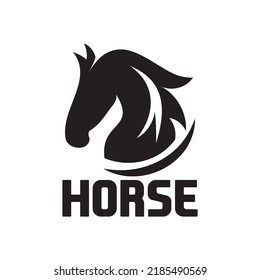 plantilla vectorial de diseño de logotipo de caballo. Icono de concepto de logotipo de animales