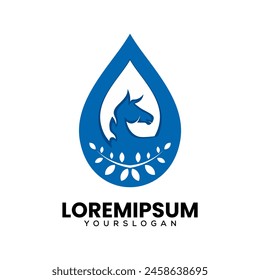 horse logo design vector template