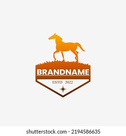 horse logo design. Horse vintage design. luxury horse logo. Horse silhouette logo for business. vintage logo design.