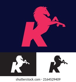 Horse logo design which K letter logo