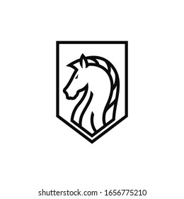 horse logo emblem in white background