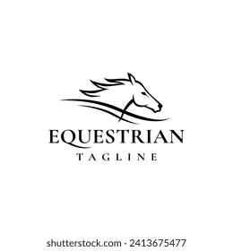 Horse Logo. Equestrian Symbol Design Template Vector Illustration